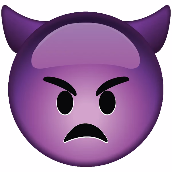 What does a purple Face emoji mean?