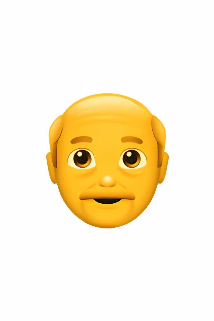 What is an old man emoji?