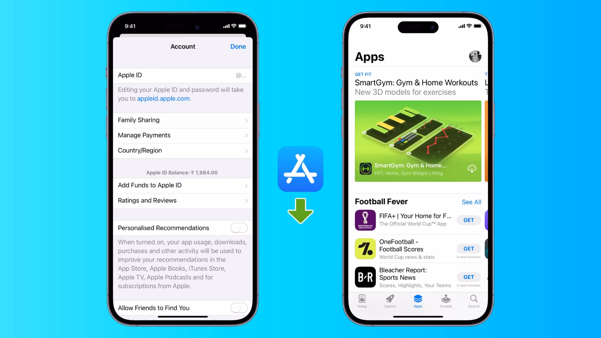 What happens if I download apps from a different country?
