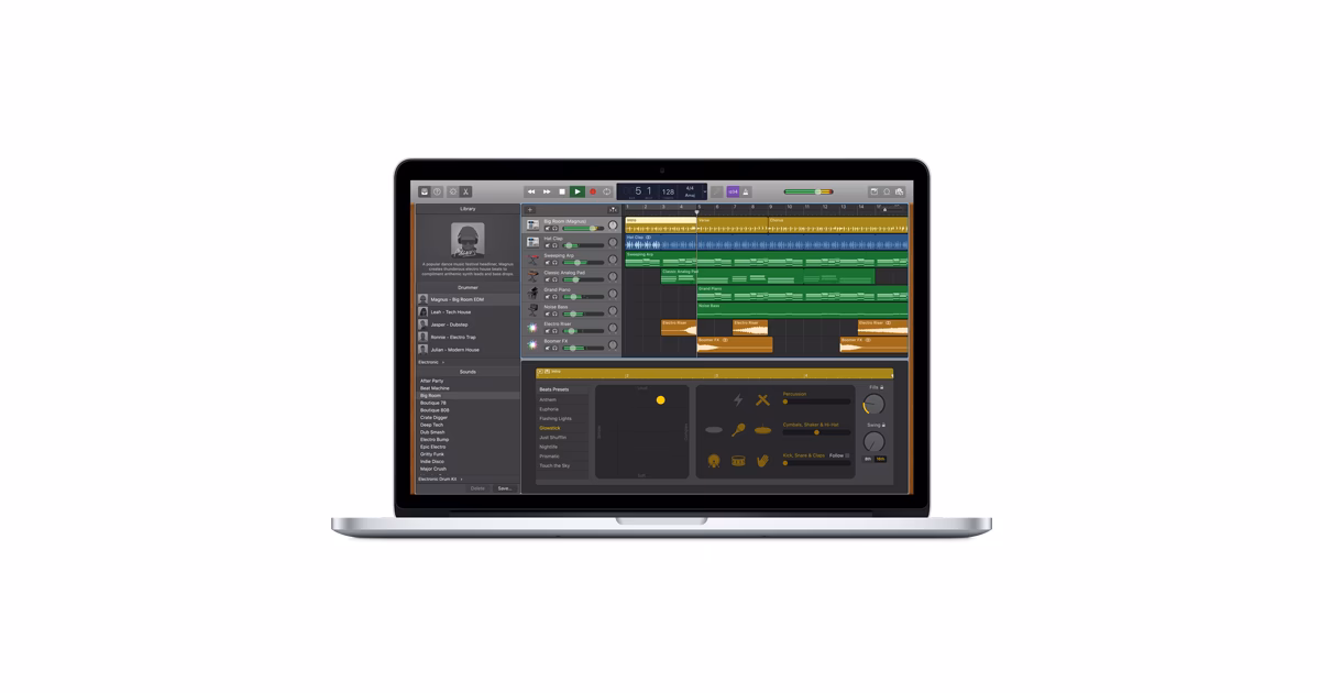 How do I transfer my GarageBand projects to my Mac?