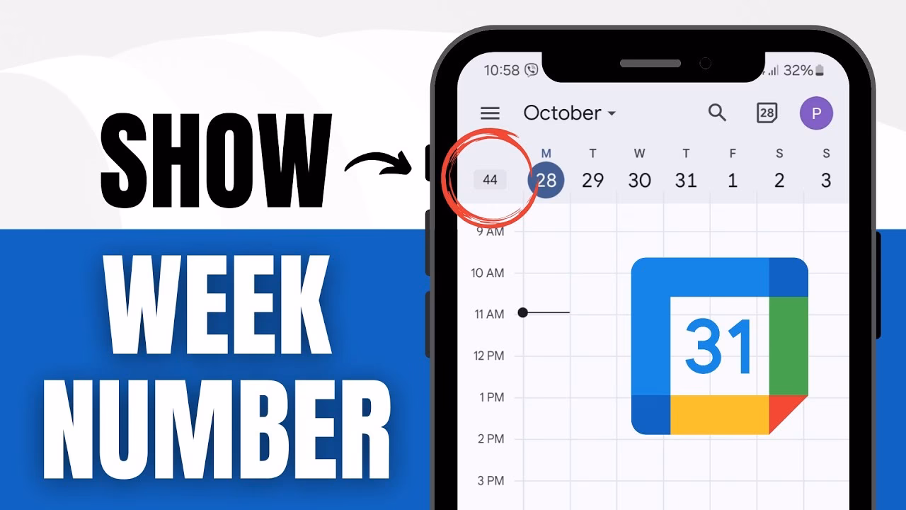 How do I show week numbers on my calendar?