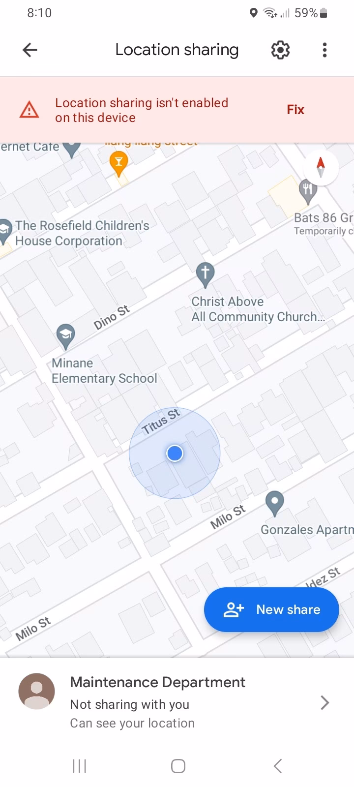 How do I share a location on Google Maps?
