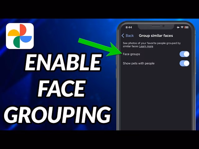 How do I enable face groups in Google Photos?