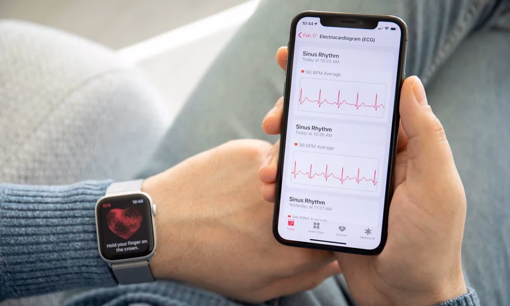 How do I use the heart rate app on my Apple Watch?