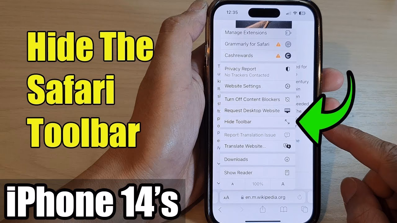 How do I remove a bar from my iPhone screen?