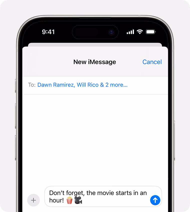 How to send a group message on iPhone?