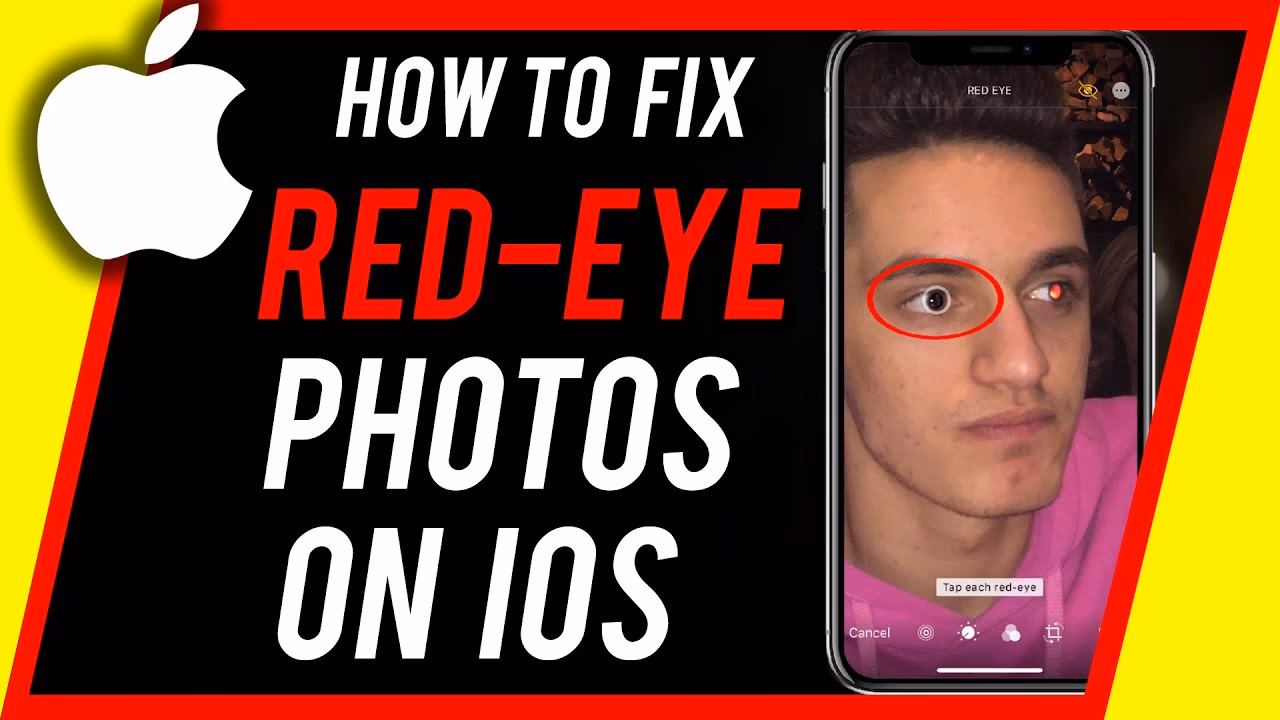 How to do red-eye correction on iPhone?