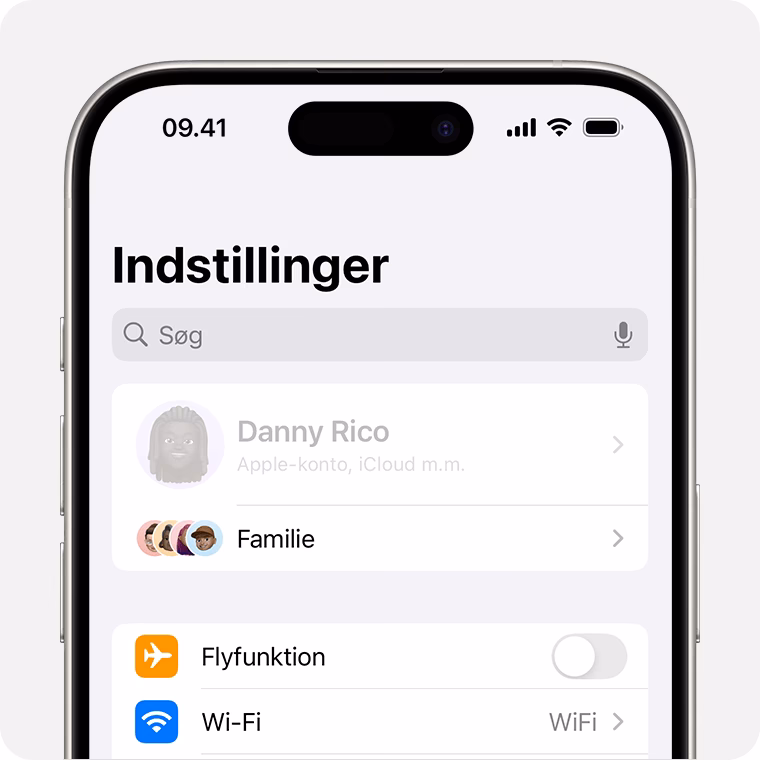 Hvordan logger du ind med iCloud?
