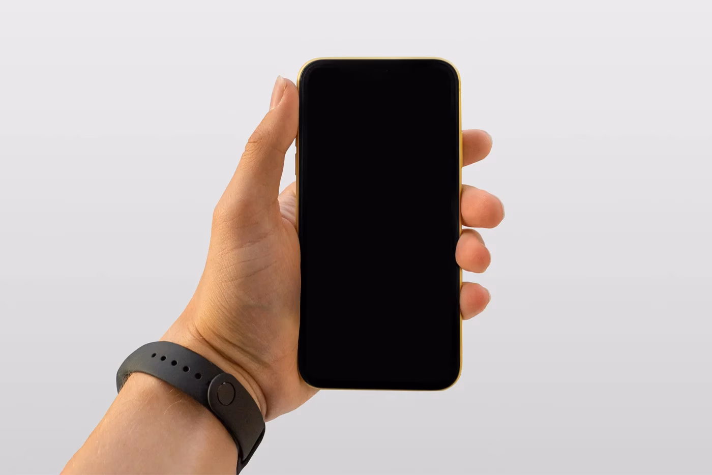 How to make a hand holding iPhone mockup?
