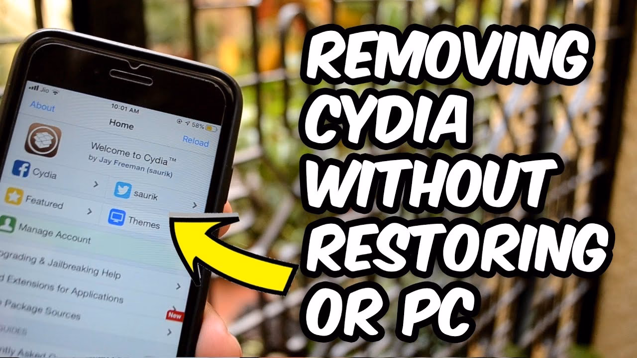 How do I remove Cydia from my iPhone?