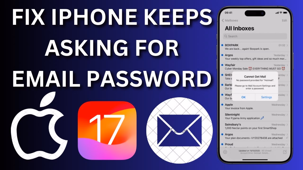 Why does mail keep asking for my Hotmail password?