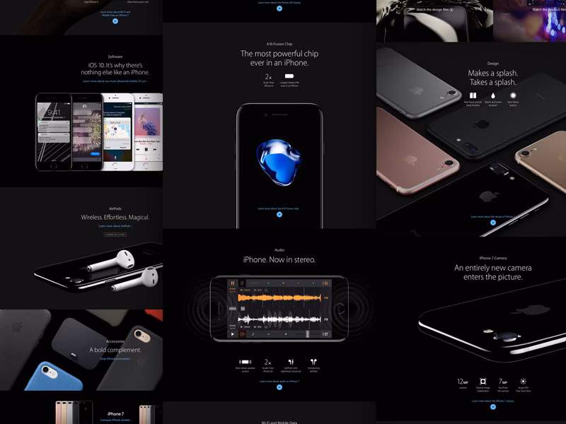 What size is the iPhone 15 landing page?