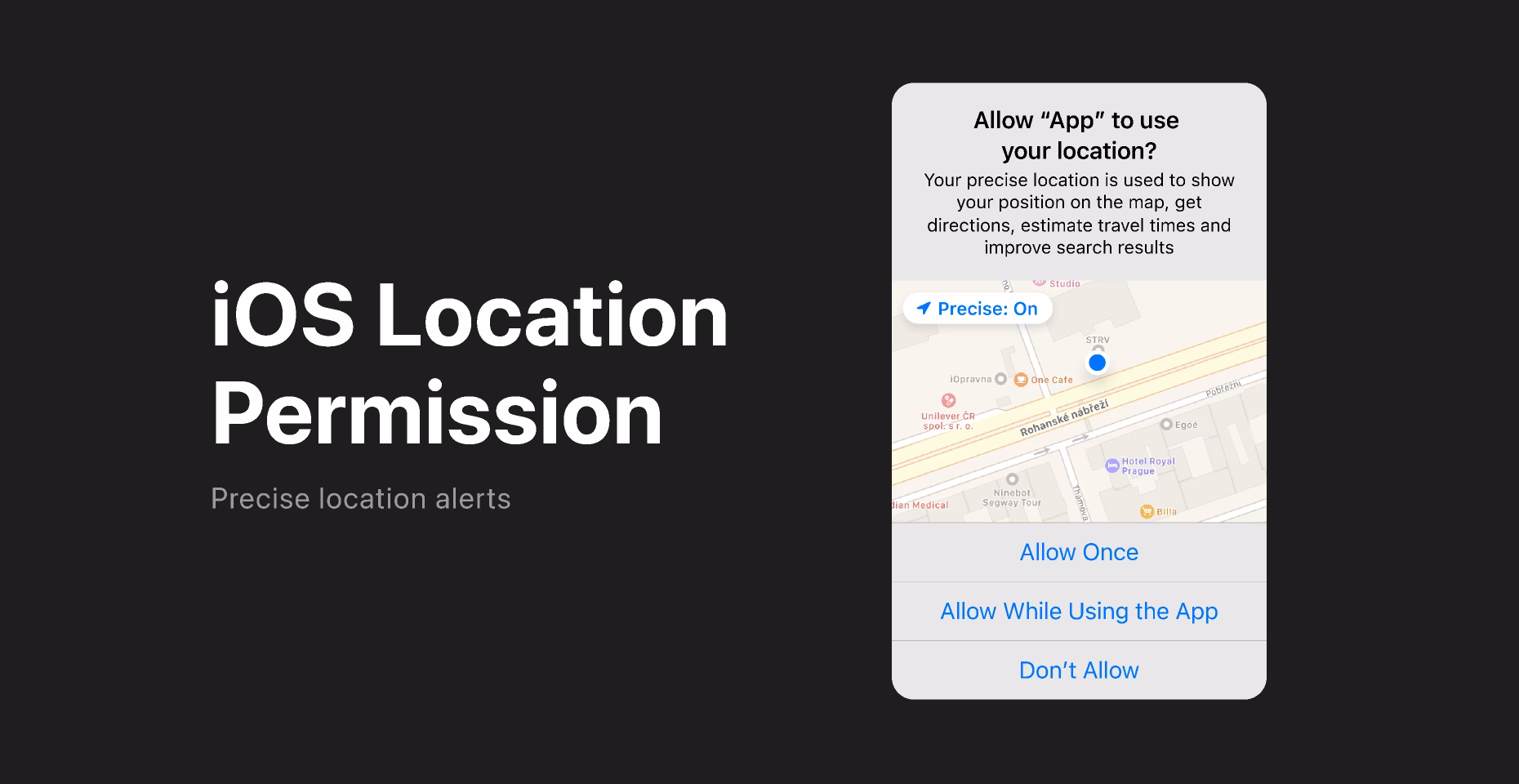 How do I set location permissions on my iPhone?