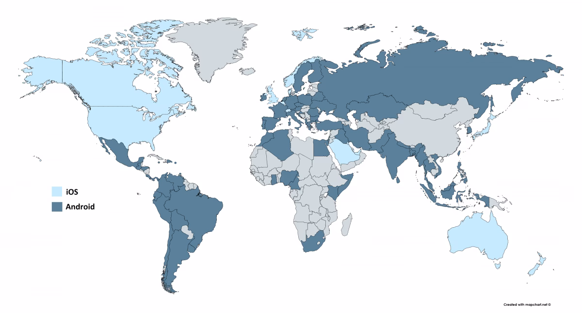 Which region has the largest iPhone market?