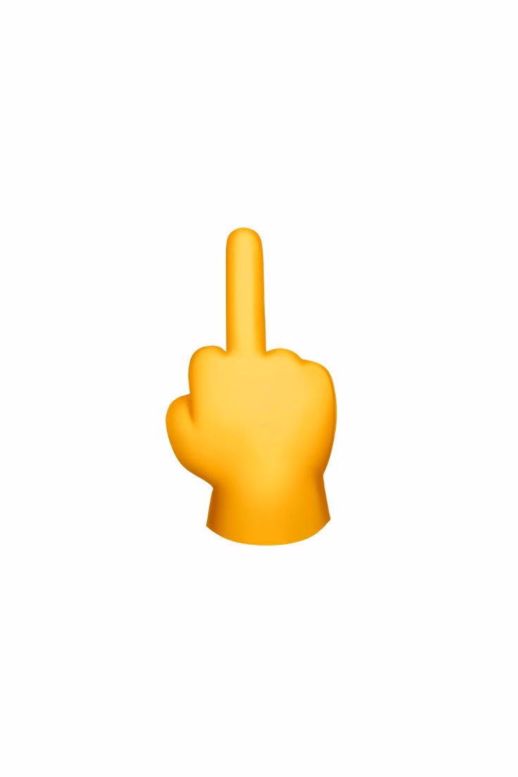 What is a middle finger emoji?