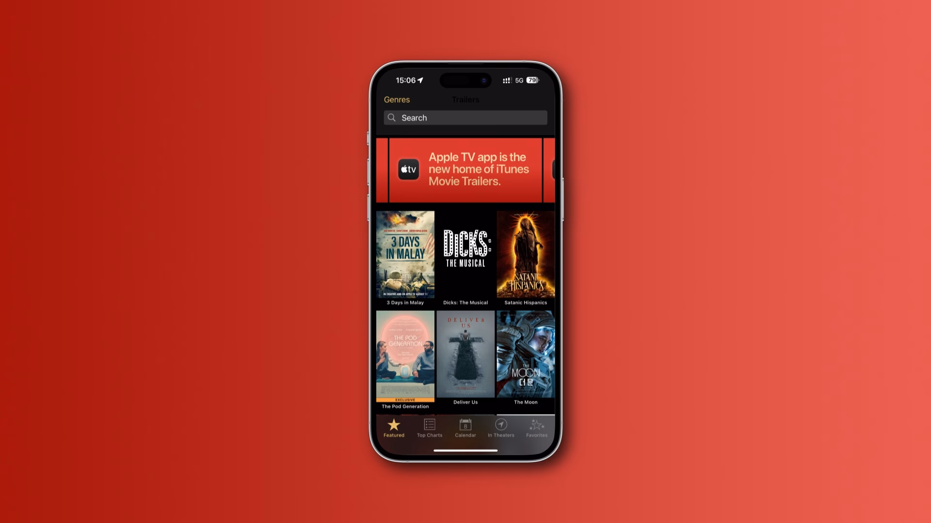 How do I watch a haptic movie on my iPhone?