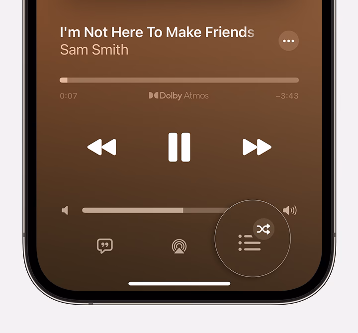 How to shuffle songs on iPhone?