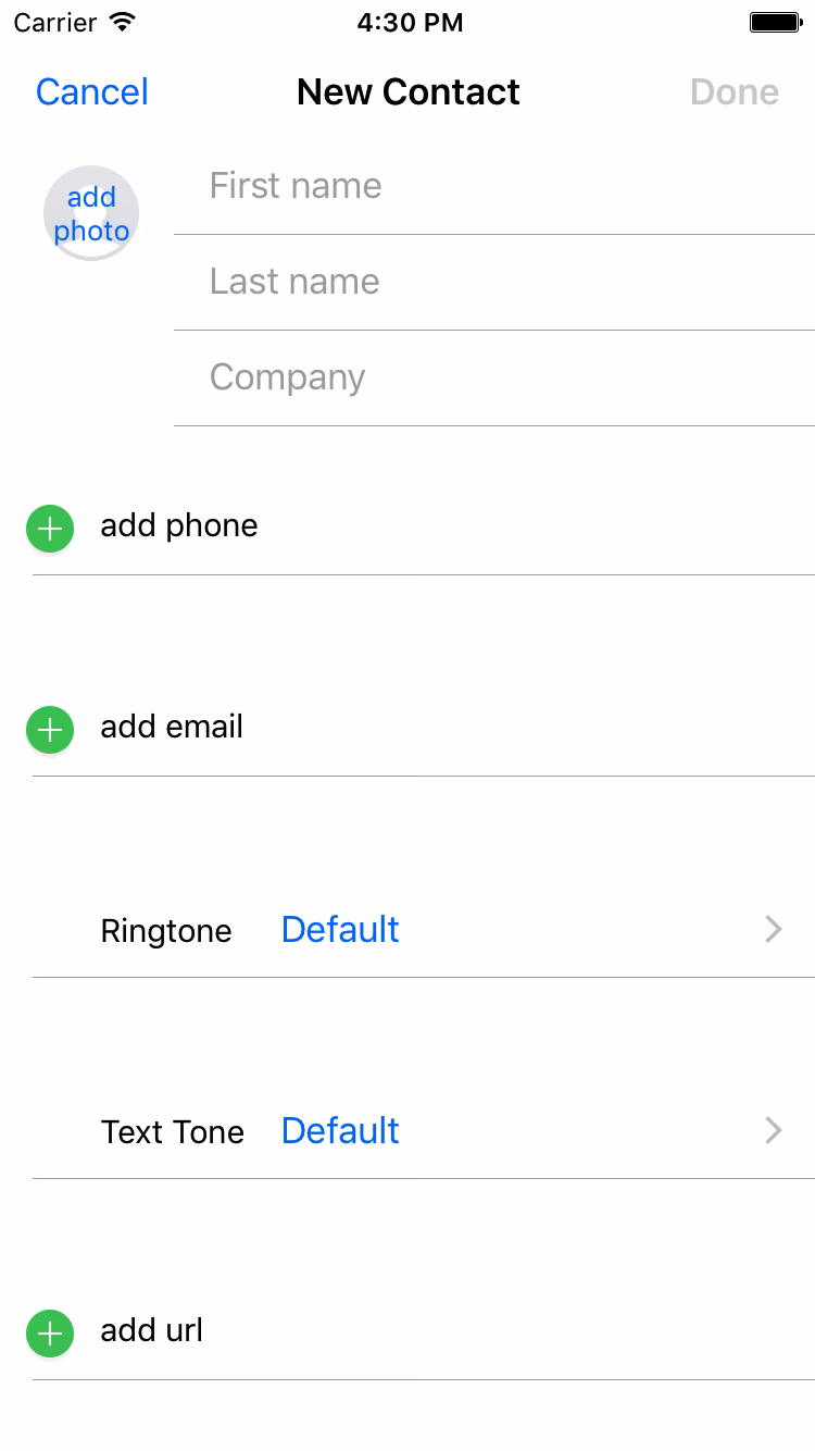 How many contacts can I add to my iPhone's home screen?