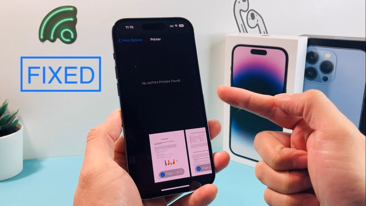 How do I fix a no AirPrint printers found message?