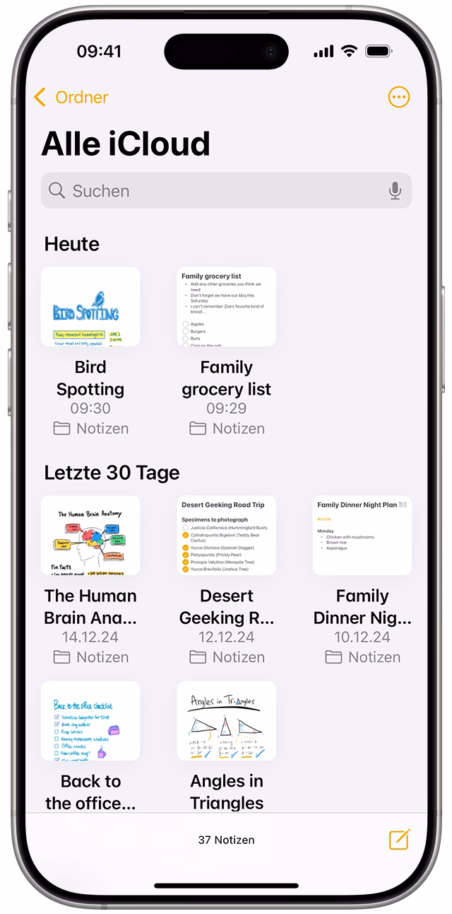 Wie kann ich alle Notizen auf meinem iPad und iPhone exportieren?