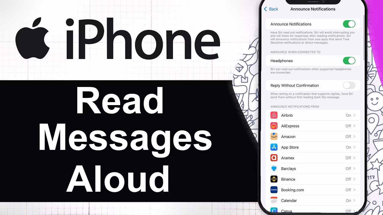 How do I Stop my iMessages from reading out loud?