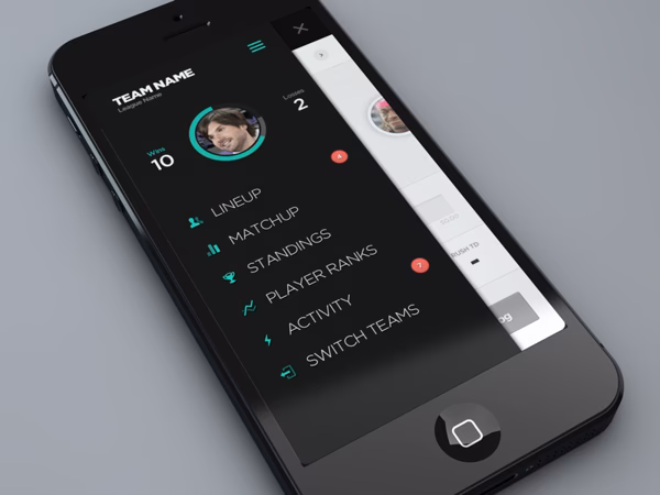 Is there a slide menu navigation for iOS?
