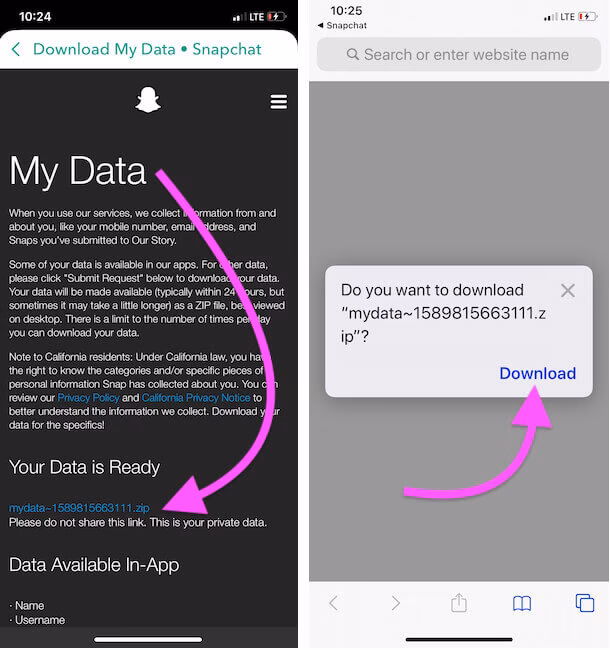 How to find lost Snapchat messages on iPhone?