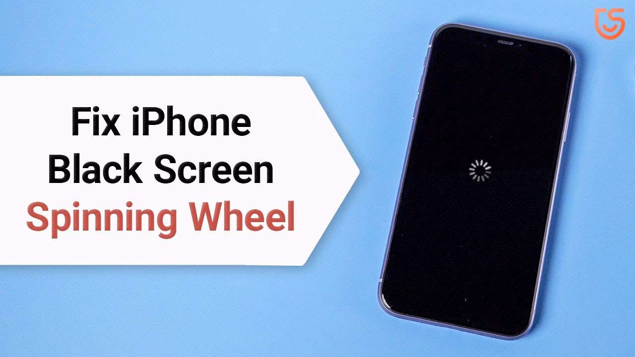 How to fix iPhone screen black with spinning circle problem?