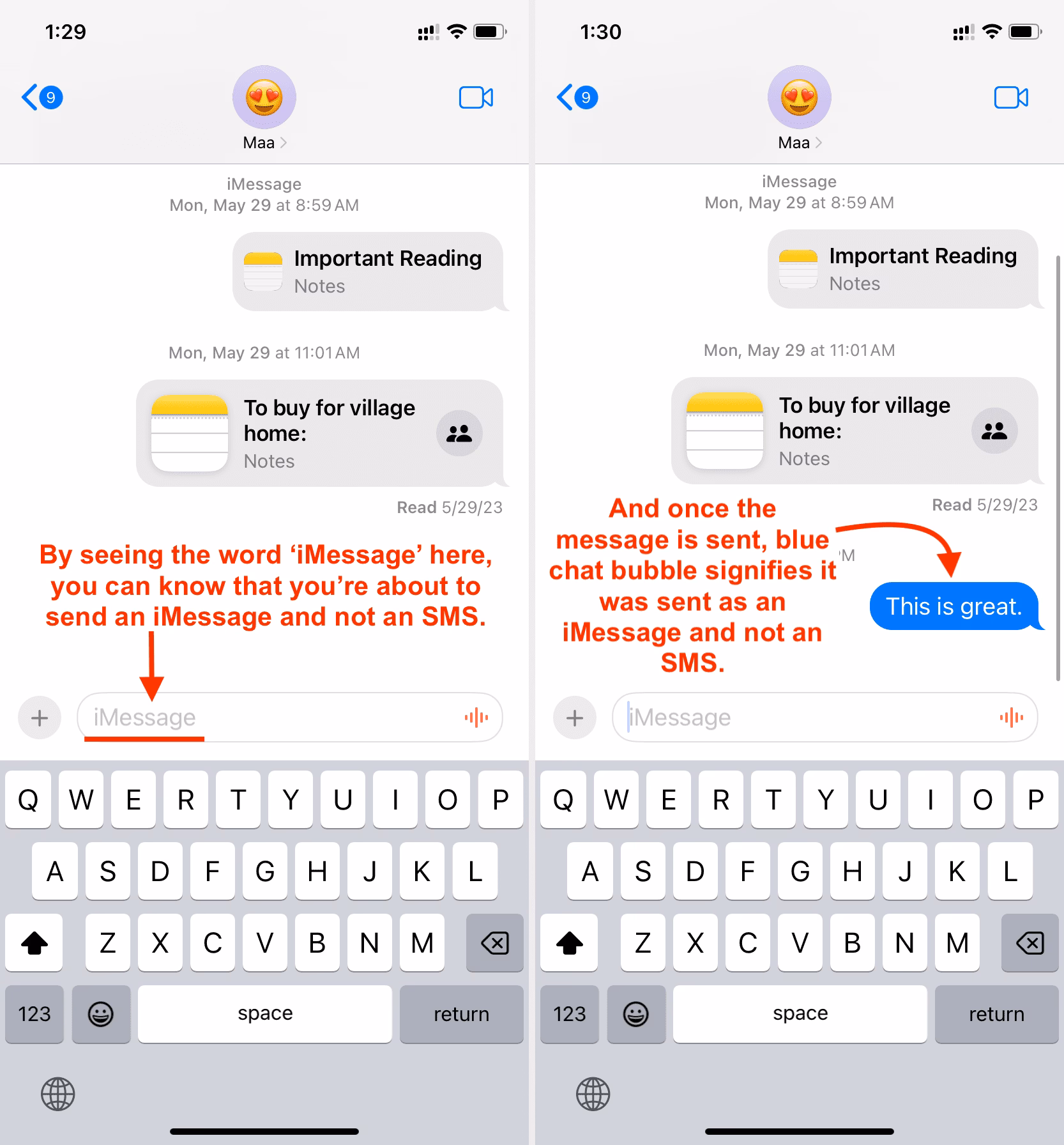 What is the difference between text messages and iMessage?