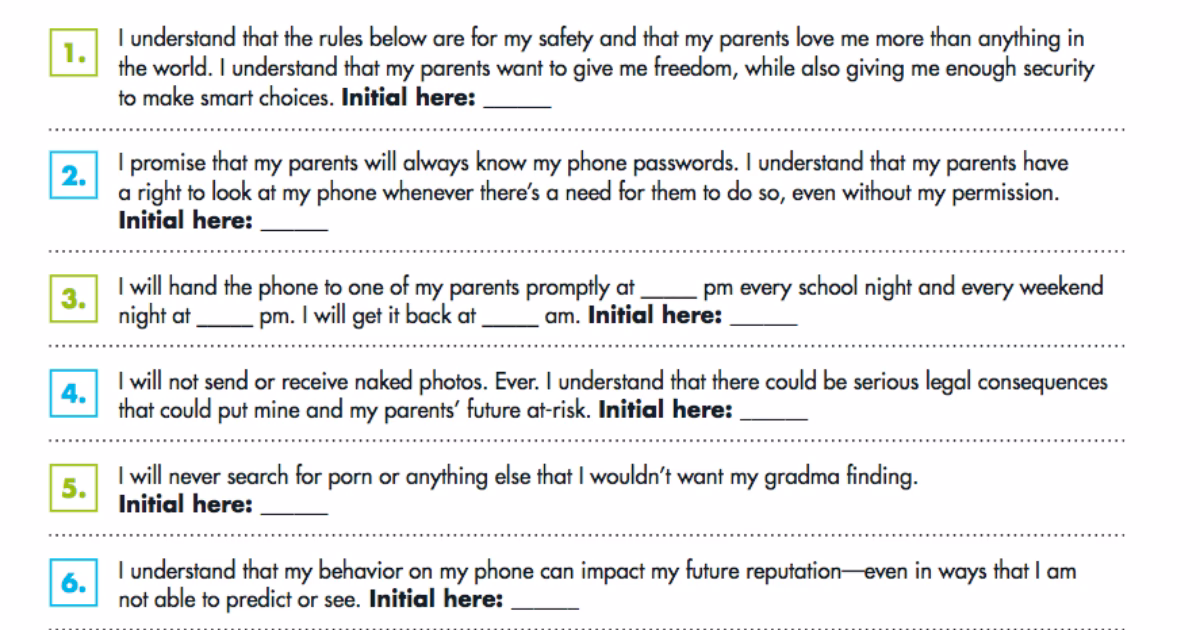 Why should a teen sign a cell phone contract?