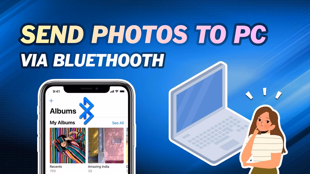 How to share photos from iPhone to computer via Bluetooth?