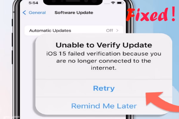 Why can't I verify update iOS 15/16?