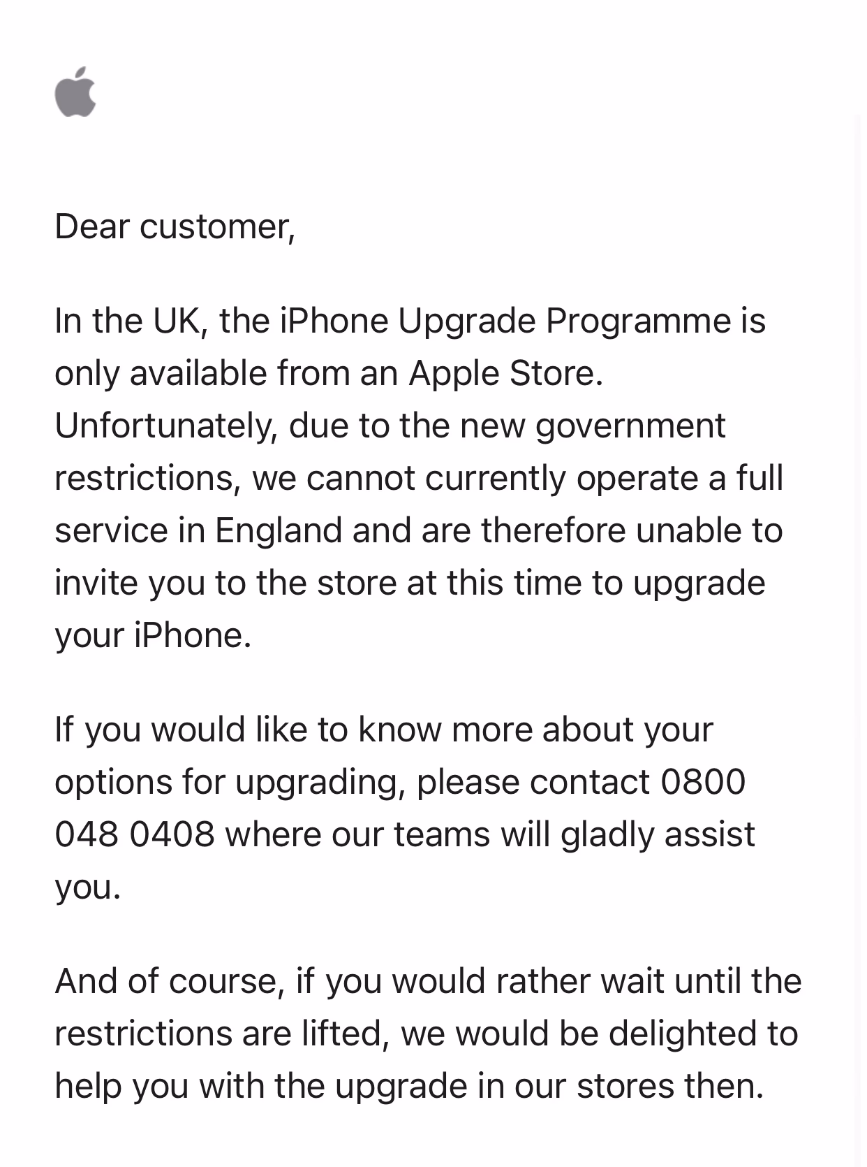 How do I sign up for iPhone Upgrade in the UK?