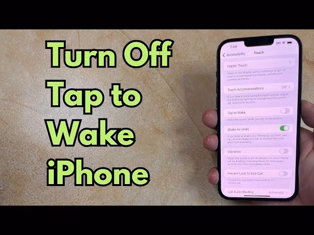 How do I Turn Off motion to wake on my iPhone?