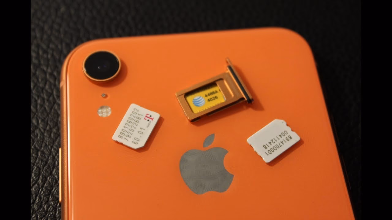 Where should a SIM card fit on iPhone XR?