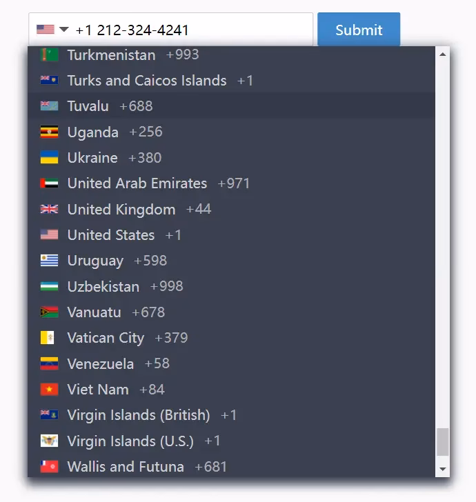 How to get country code from a phone number in JavaScript?