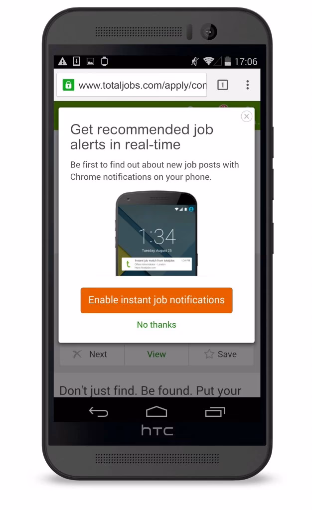 What is a job alert?