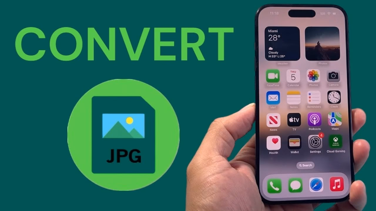How do I convert a photo to a file on iPhone?
