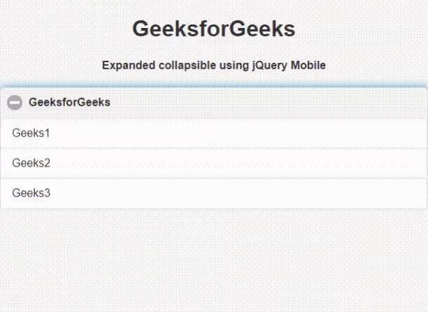 How to create an accordion in jQuery Mobile?