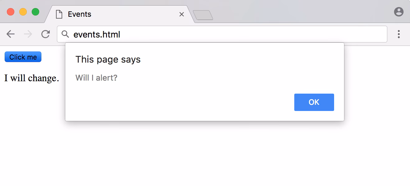 When does an element receive a click event?