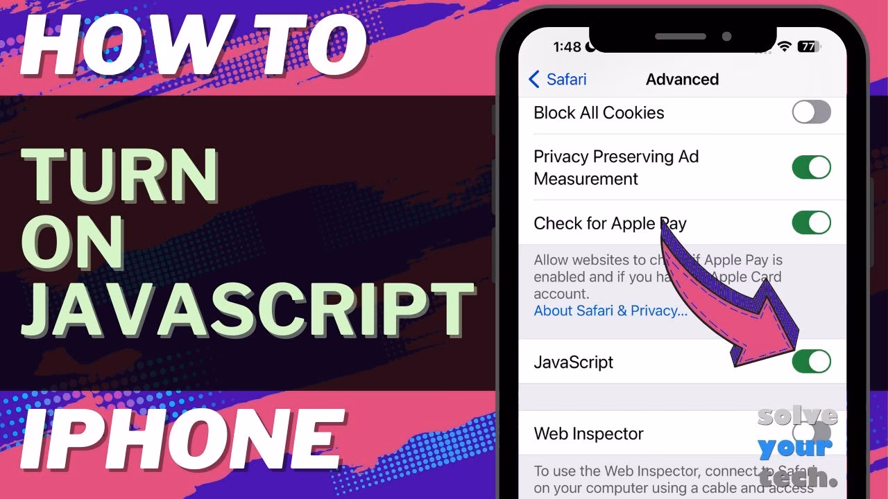 How do I enable JavaScript on iOS?