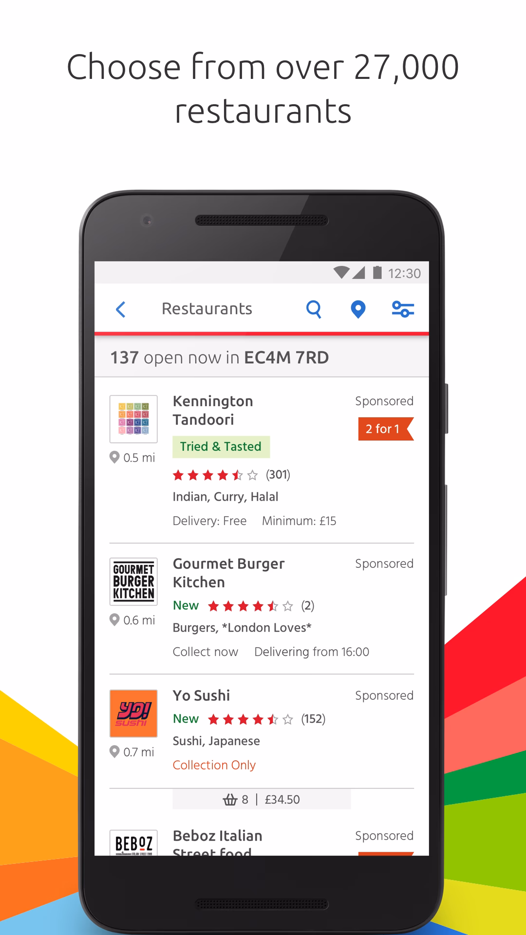 Where can I get the Just Eat App?