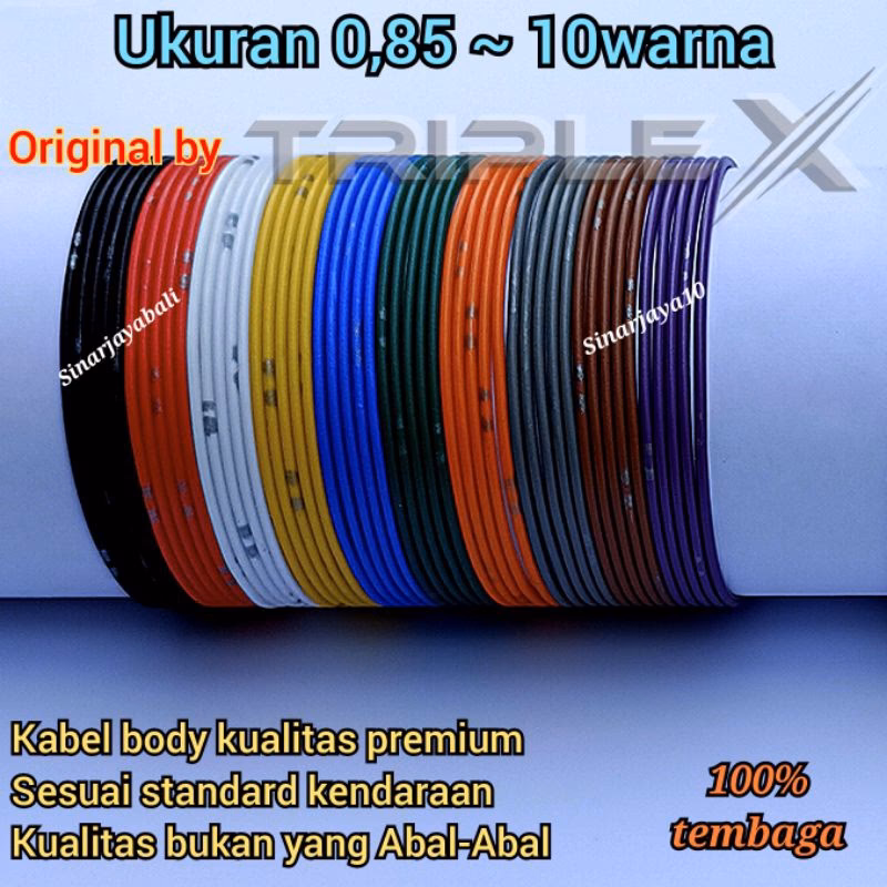Berapa ukuran kabel lampu motor?