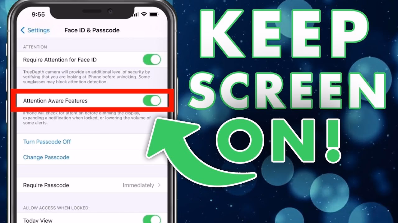 How do I Keep my iPhone screen from turning off?