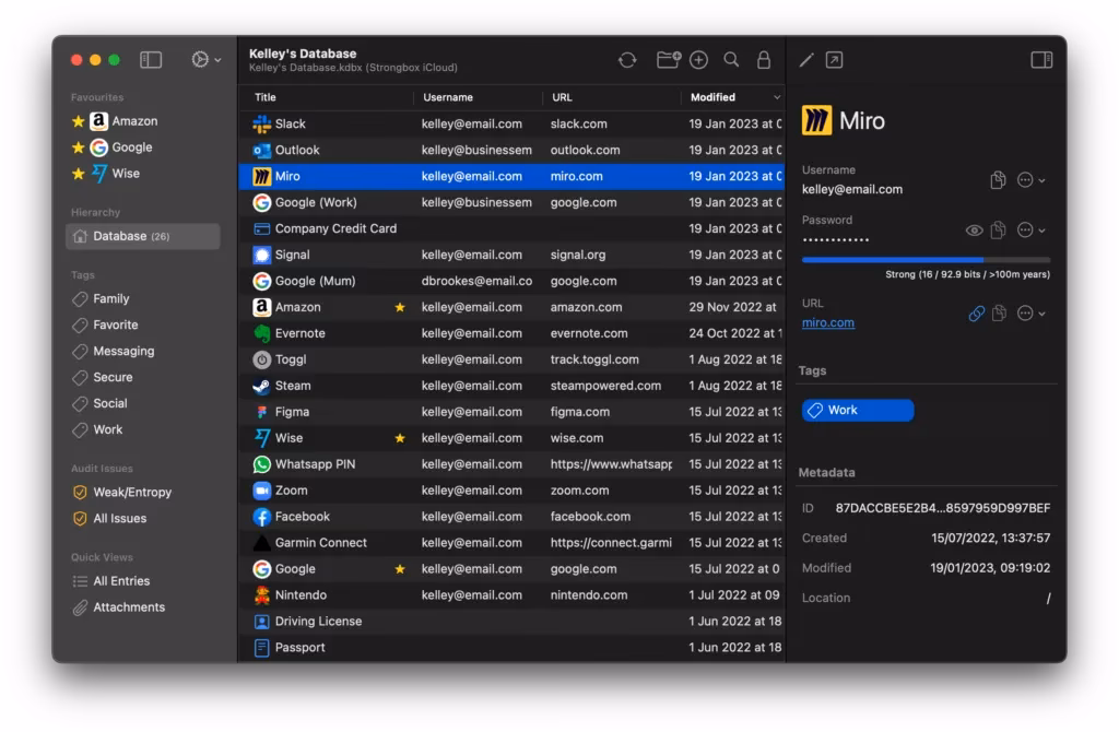 Wie kann ich meine KeePass-Passwörter unter iOS anzeigen lassen?
