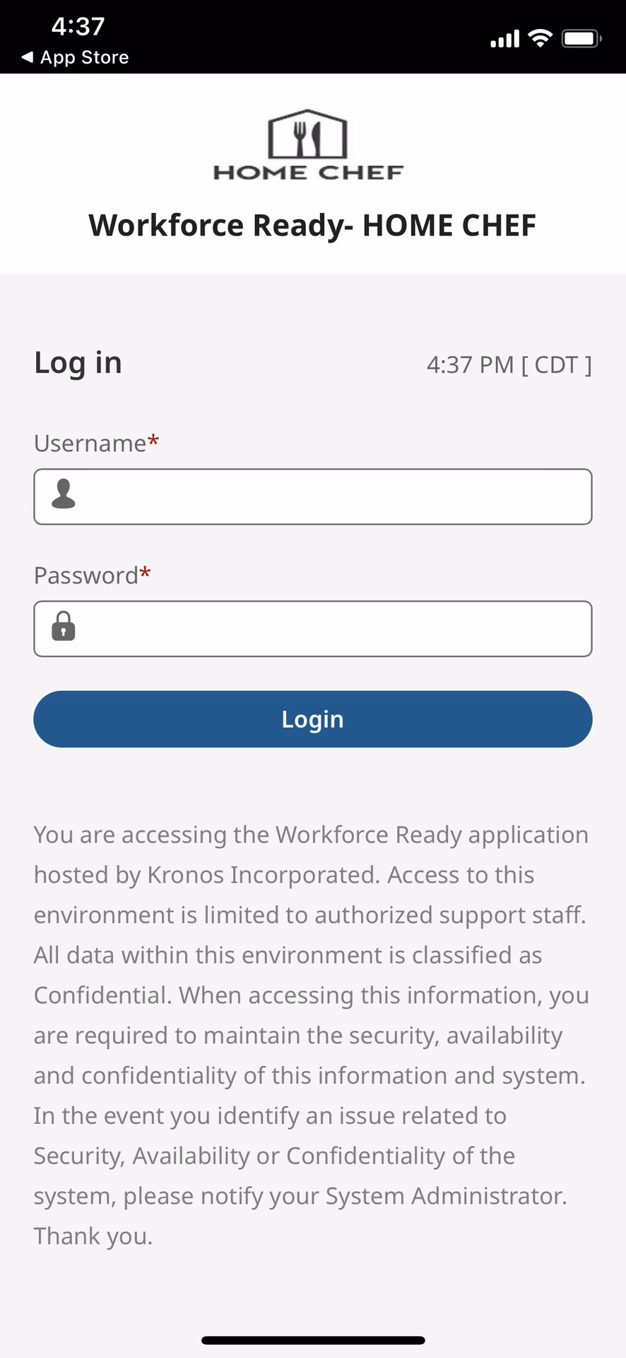 How do I log in to kronos1234?