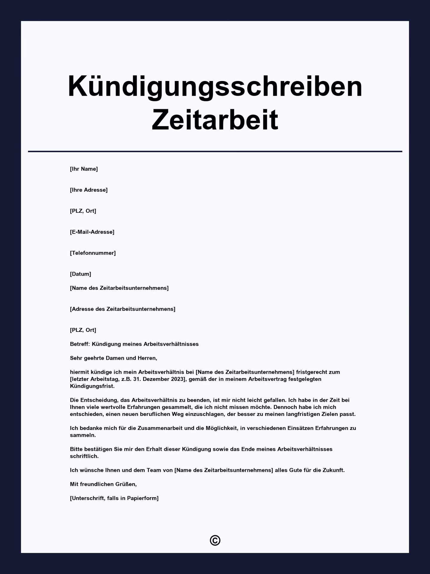 Was ist eine schriftliche Kündigungsbestätigung?