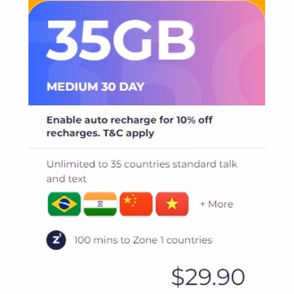 How many Lebara top-up plans are there?