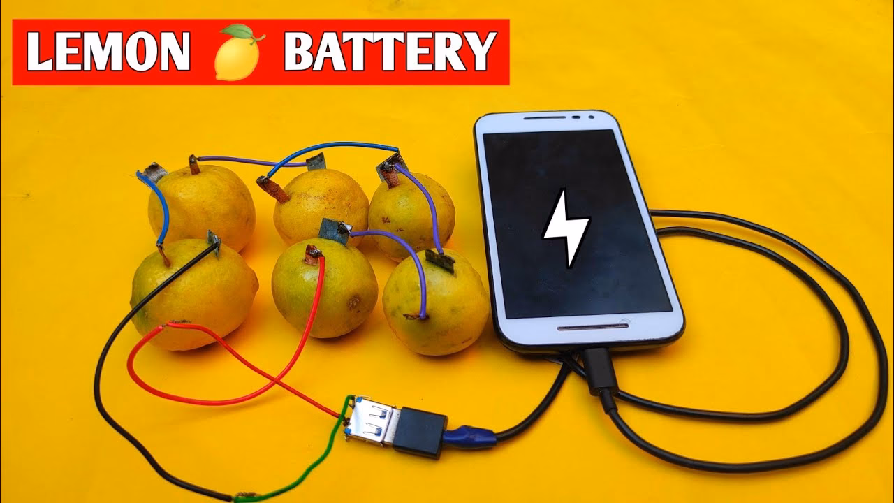 Can a lemon charge a phone battery?