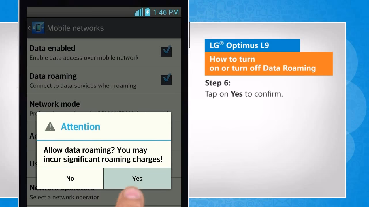Can I use mobile data on my LG smartphone?